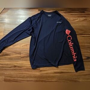 Columbia Navy Blue Omni-Shade Shirt XL